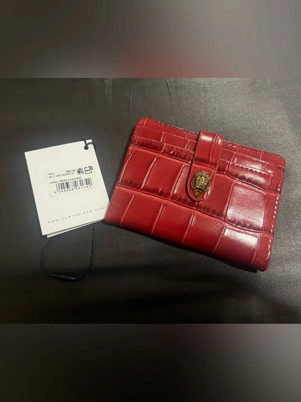 Kurt Geiger Red KENSINGTON DRENCH CARD HOLDER